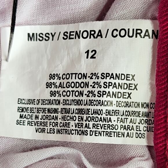 Gloria Vanderbilt Jeans Womens 12 Pink Amanda High Rise Cuffed Capri Stretch - Picture 8 of 15